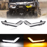 Front DRL LED Daytime Running Lights Compatible With Can Am Defender/MAX 2020+ Commander 2021+ Replaces# 715006896